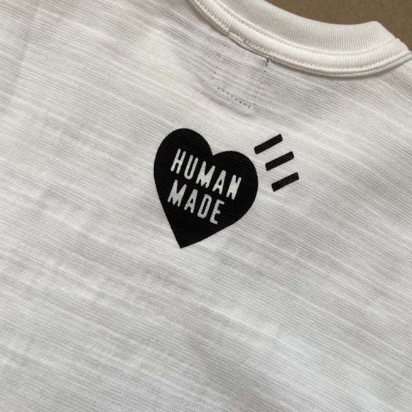 Human Made Polar Bear Graphic Print Classic Small Logo Short Sleeves White - Picture 8 of 12